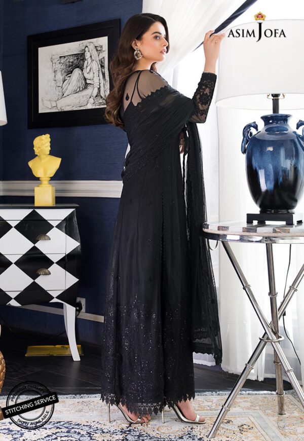 Asim Jofa Ajim-24 Embroidered Net