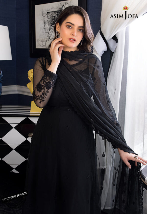 Asim Jofa Ajim-24 Embroidered Net