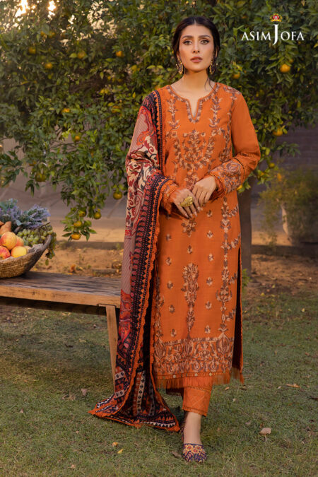 Asim Jofa Ajw-08 Embroidered Linen 