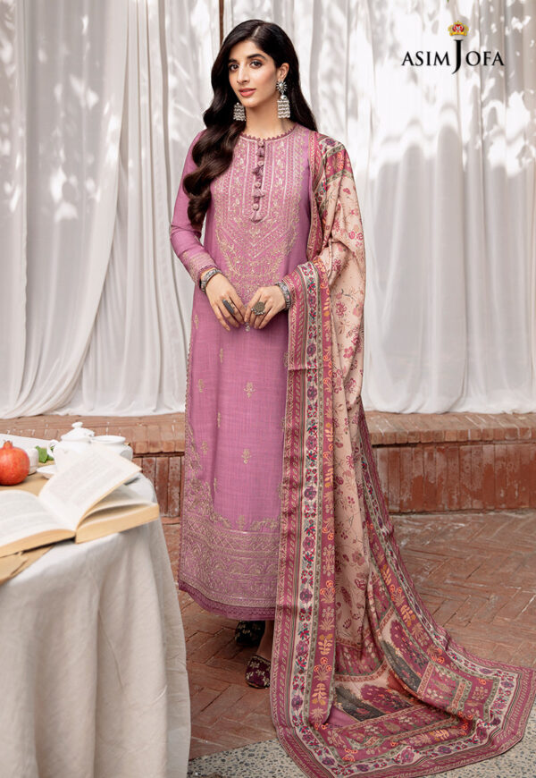 Asim Jofa Ajw-17 Embroidered Linen