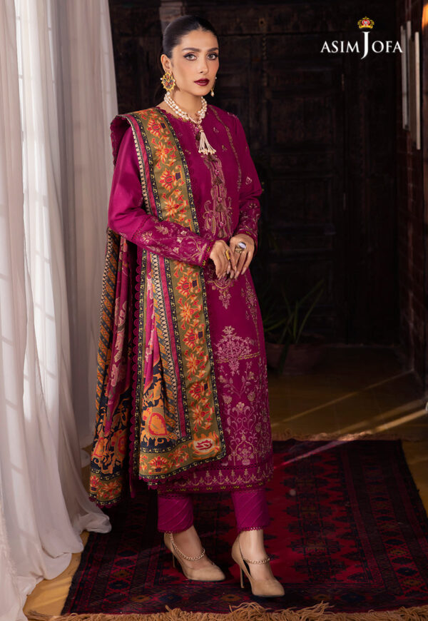 Asim Jofa Ajw-18 Embroidered Linen