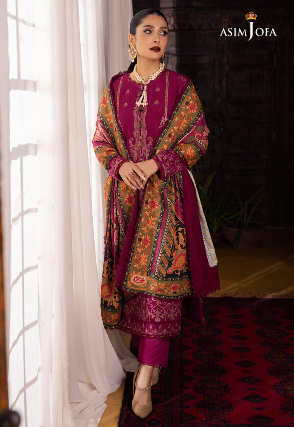 Asim Jofa Ajw-18 Embroidered Linen
