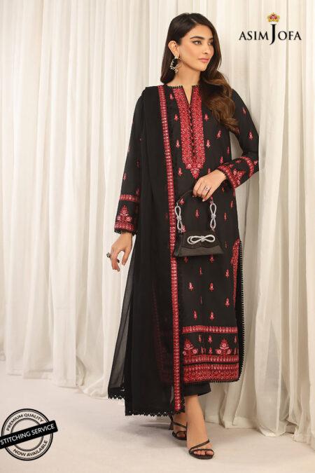 Asim Jofa Ajwe-01 Embroidered Cambric 