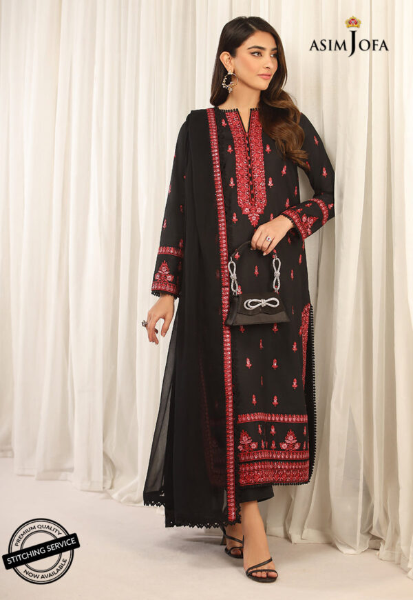 Asim Jofa Ajwe-01 Embroidered Cambric