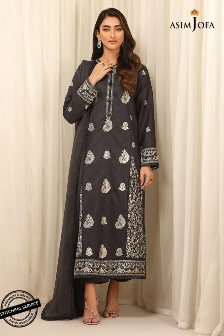 Asim Jofa Ajwe-12 Embroidered Self-Jacquard 