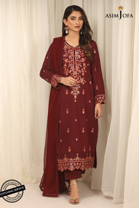Asim Jofa Ajwe-14 Embroidered Self-Jacquard 