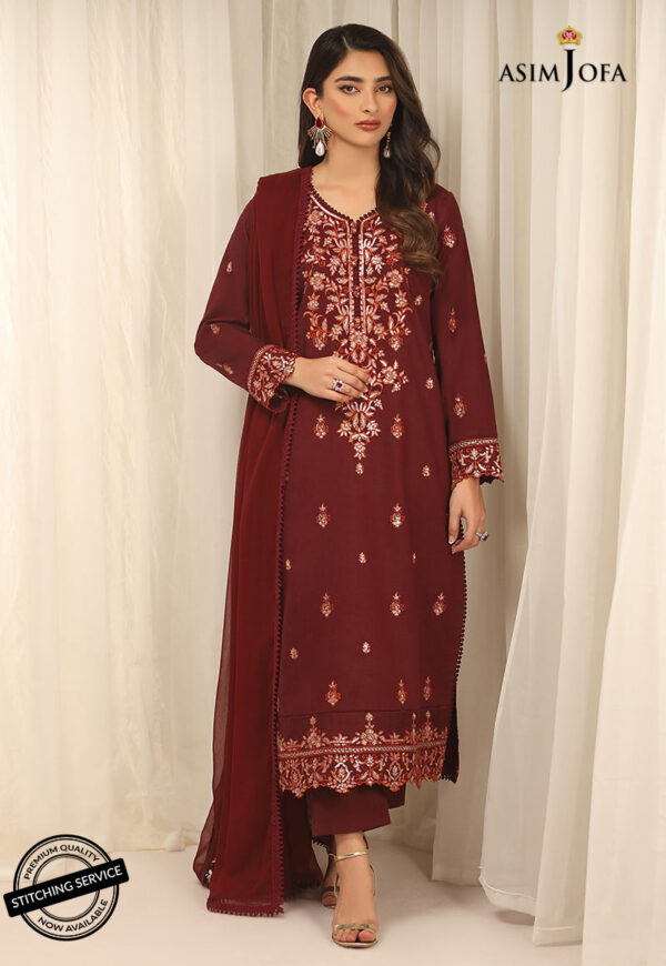 Asim Jofa Ajwe-14 Embroidered Self-Jacquard