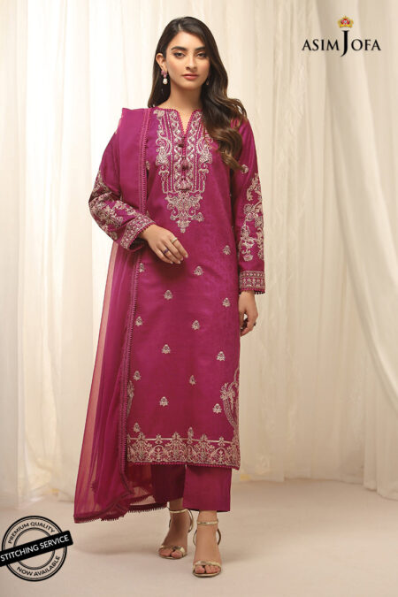 Asim Jofa Ajwe-19 Embroidered Self-Jacquard 