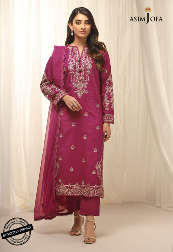 Asim Jofa Ajwe-19 Embroidered Self-Jacquard