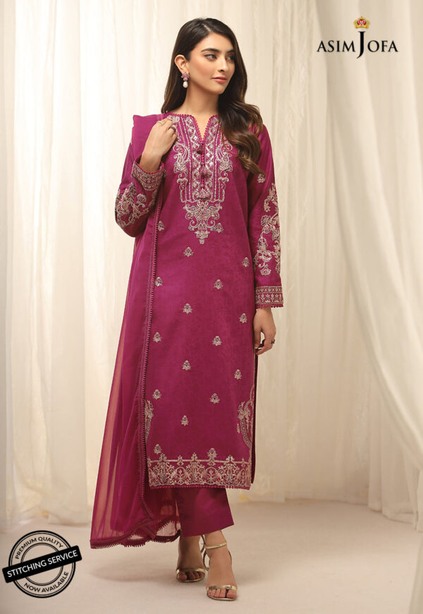 Asim Jofa Ajwe-19 Embroidered Self-Jacquard