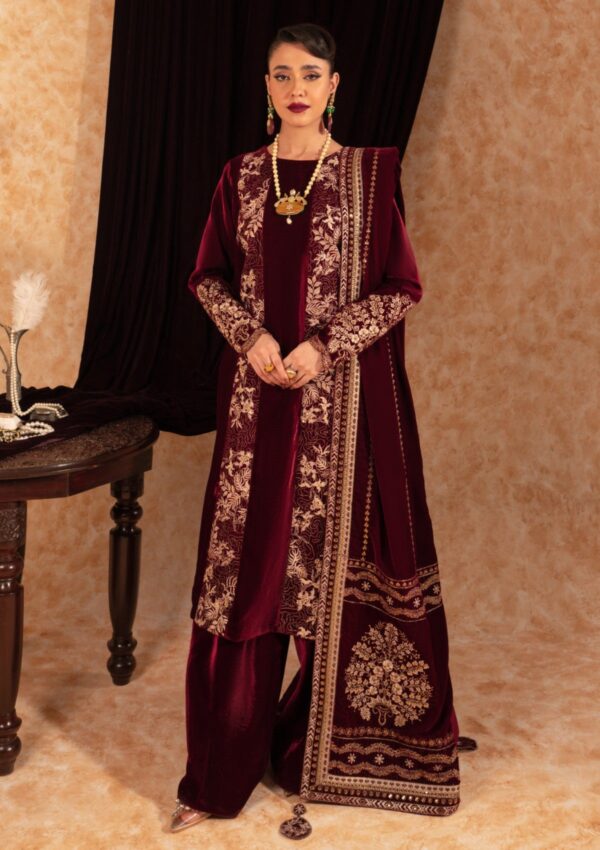 Fozia Khalid Duchess Velvet Deck 24 Pret Collection - Image 4