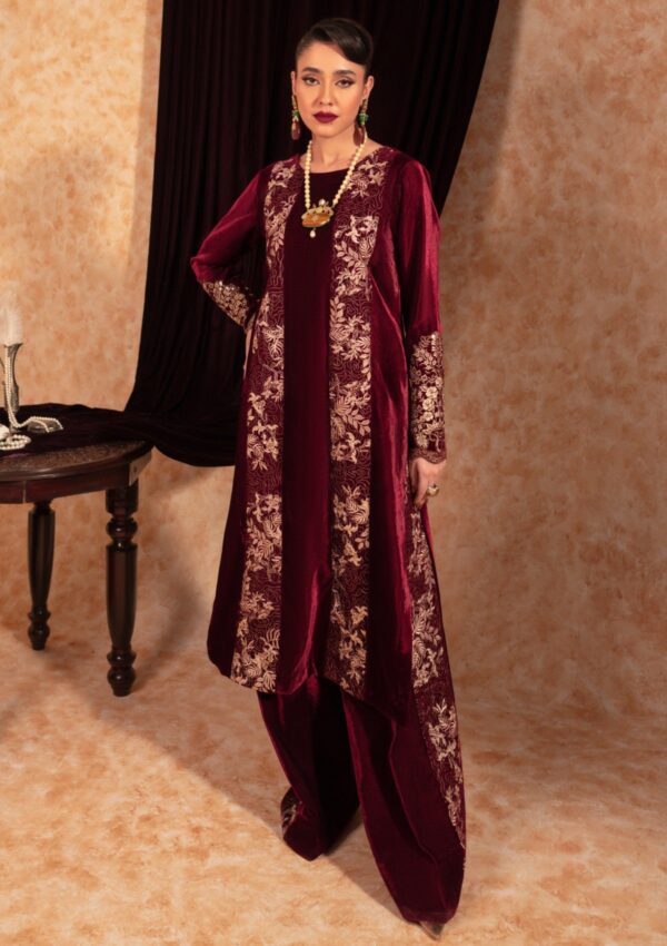 Fozia Khalid Duchess Velvet Deck 24 Pret Collection