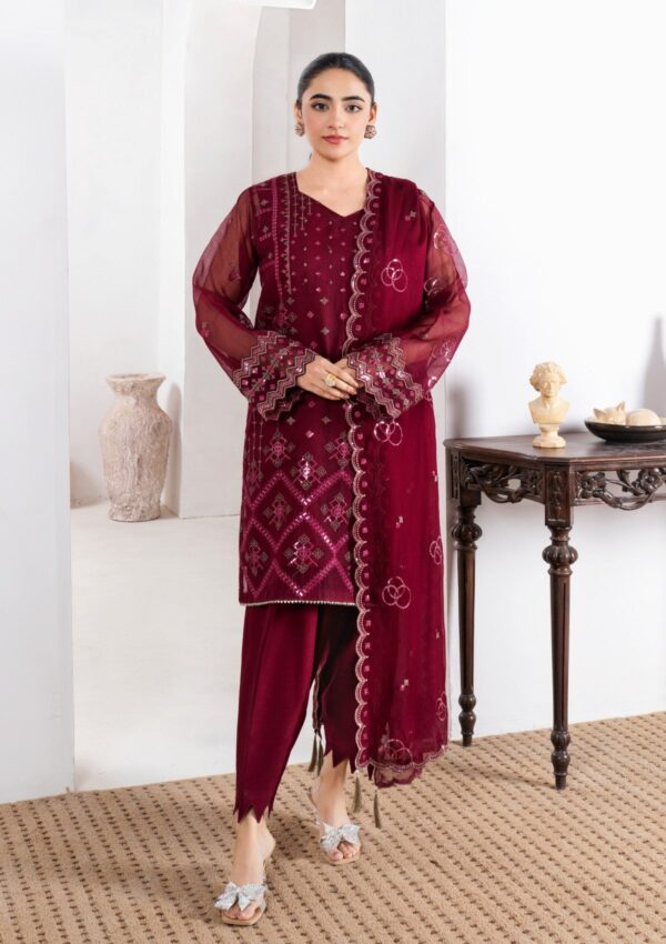 Fozia Khalid Frm25 02 Ruby Rang Mahal Eid Festive Pret Collection