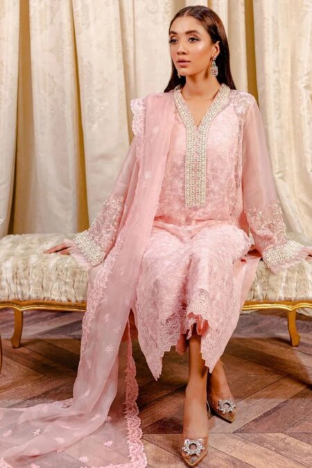 Fozia Khalid Vol 3 Crepe Rose Lumieres Festive
