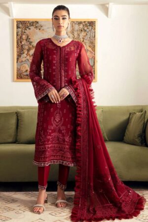Gulaal Chiffon Glec 2 Ruby Embroidered