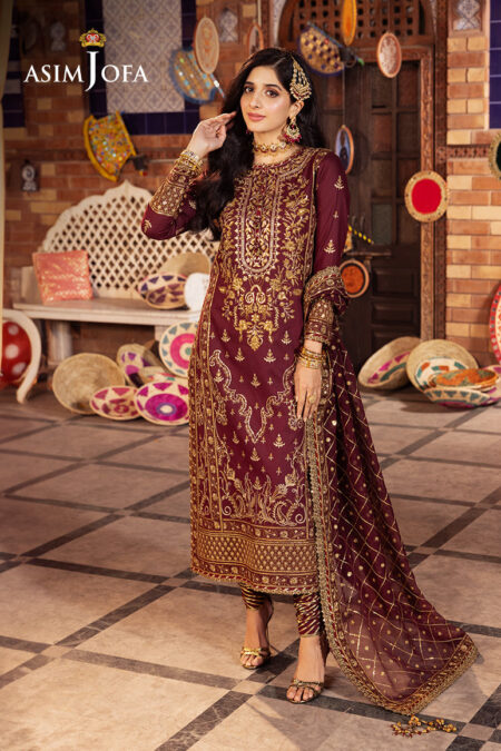 Asim Jofa Ajcd-09 Embroidered Twisted Silk 