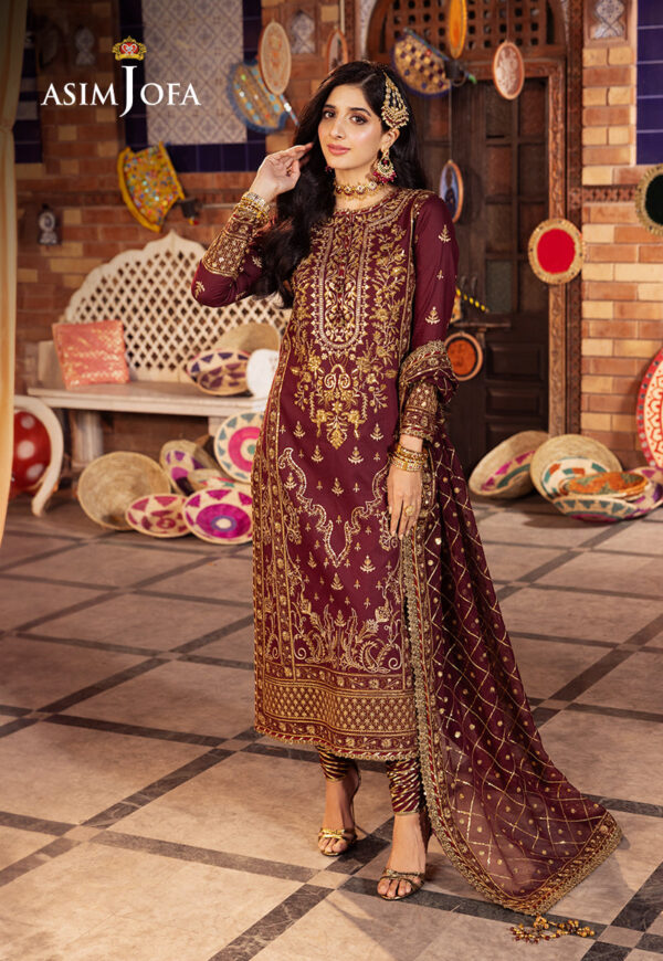Asim Jofa Ajcd-09 Embroidered Twisted Silk