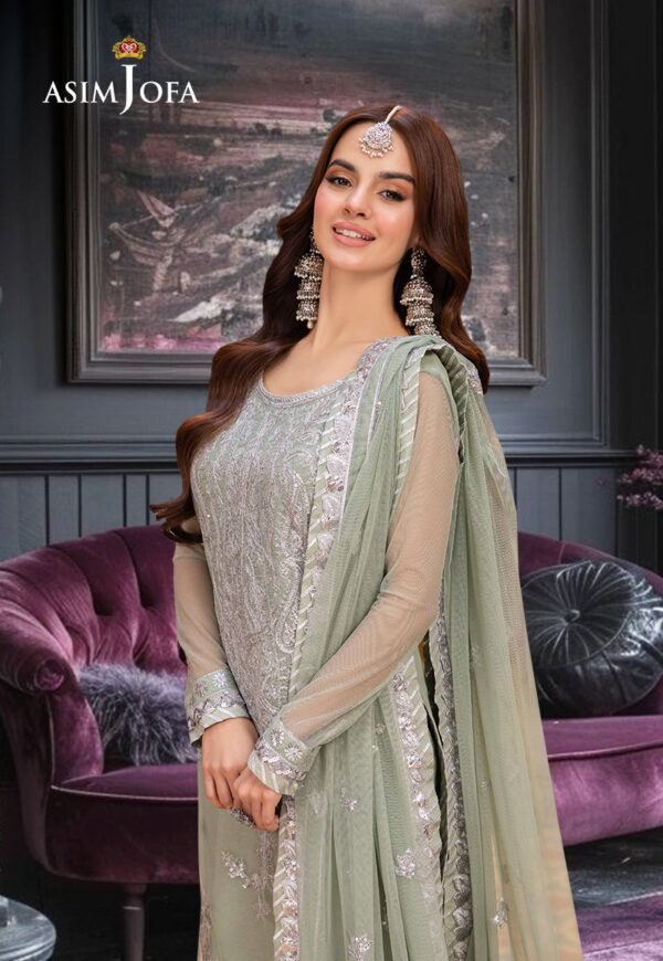 Asim Jofa Ajem-01 Embroidered Net