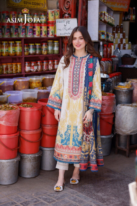 Asim Jofa Ajpl-18 Printed Arabic Lawn 
