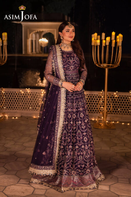 Asim Jofa Ajcr-03 Embroidered Net 