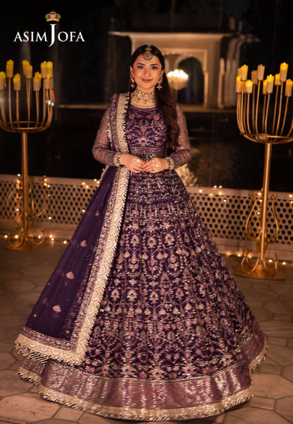 Asim Jofa Ajcrd-03 Embroidered Net