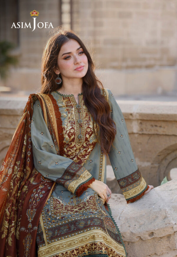 Asim Jofa Ajpl-10 Printed Arabic Lawn