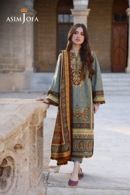 Asim Jofa Ajpl-10 Printed Arabic Lawn 