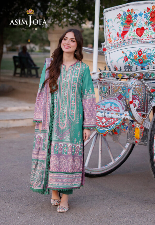 Asim Jofa Ajpl-15 Printed Arabic Lawn