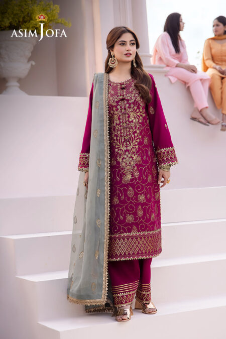 Asim Jofa Ajcf-12 Embroidered Boski Silk 