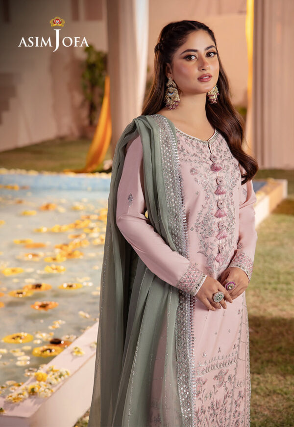 Asim Jofa Ajcfp-14 Embroidered Boski Silk Stitched