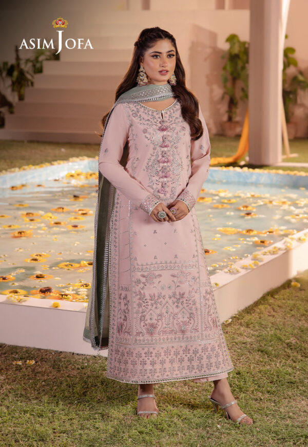 Asim Jofa Ajcfp-14 Embroidered Boski Silk Stitched