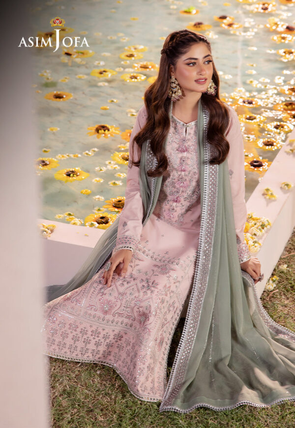 Asim Jofa Ajcfp-14 Embroidered Boski Silk Stitched