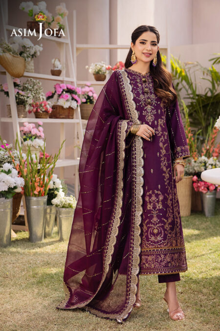 Asim Jofa Ajcf-22 Embroidered Boski Silk 