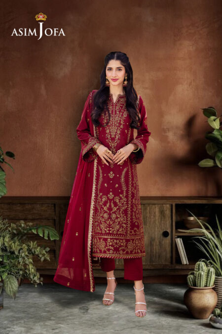 Asim Jofa Ajcf-28 Embroidered Boski Silk 