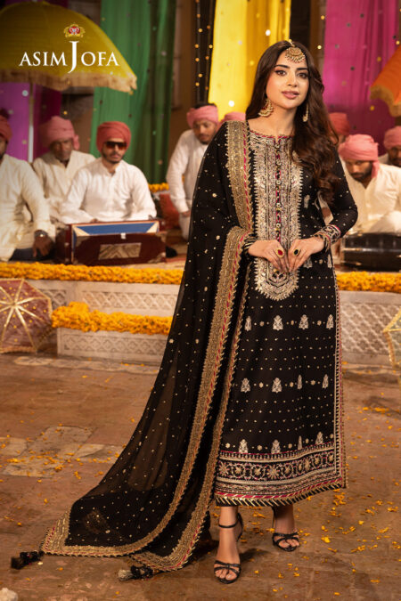 Asim Jofa Ajcdd-02-Xs Embroidered Twisted Silk 
