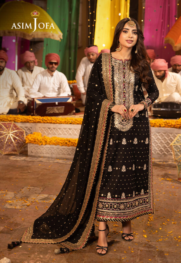 Asim Jofa Ajcdd-02-Xs Embroidered Twisted Silk