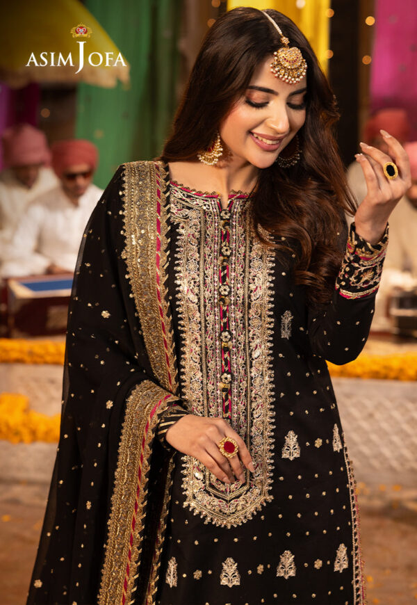 Asim Jofa Ajcdd-02-Xs Embroidered Twisted Silk