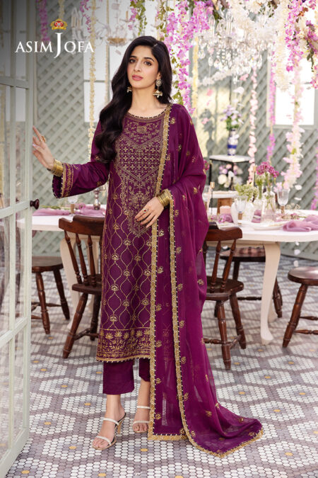 Asim Jofa Ajcfp-07 Embroidered Jumbo Silk Stitched 