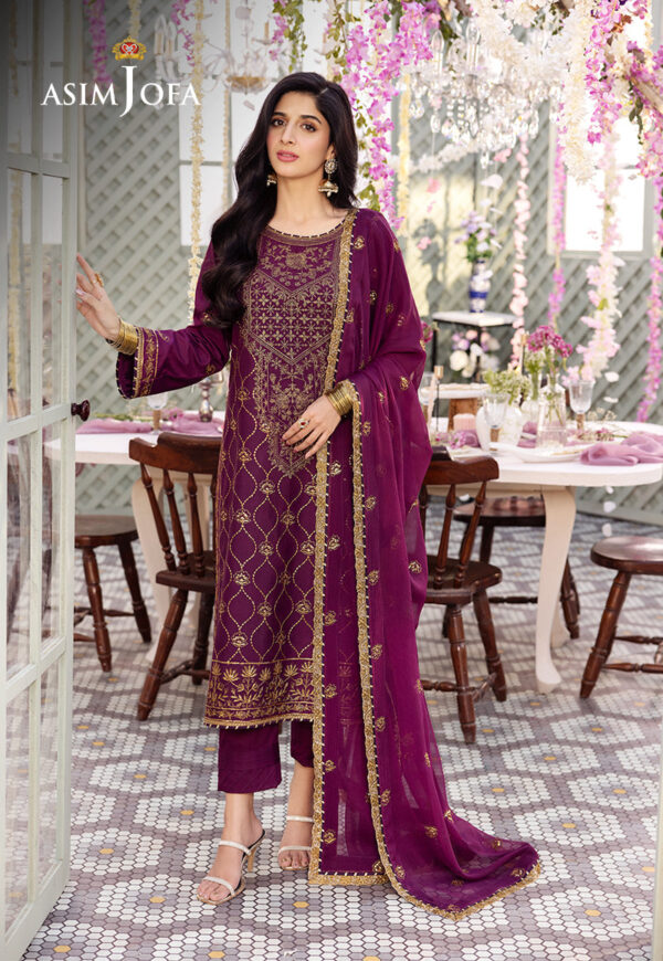 Asim Jofa Ajcfp-07 Embroidered Jumbo Silk Stitched