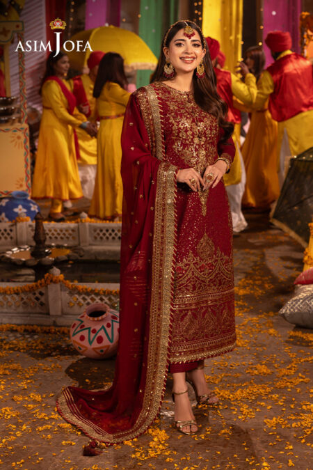 Asim Jofa Ajcd-04 Embroidered Twisted Silk 