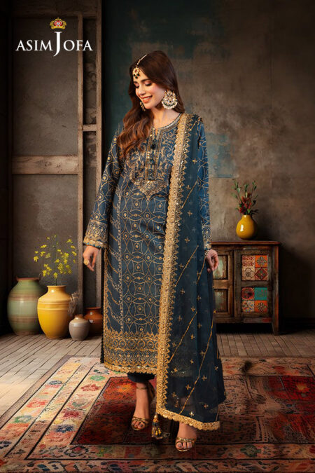 Asim Jofa Ajcd-01 Embroidered Twisted Silk 