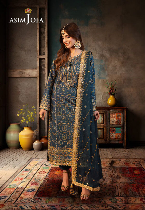 Asim Jofa Ajcd-01 Embroidered Twisted Silk