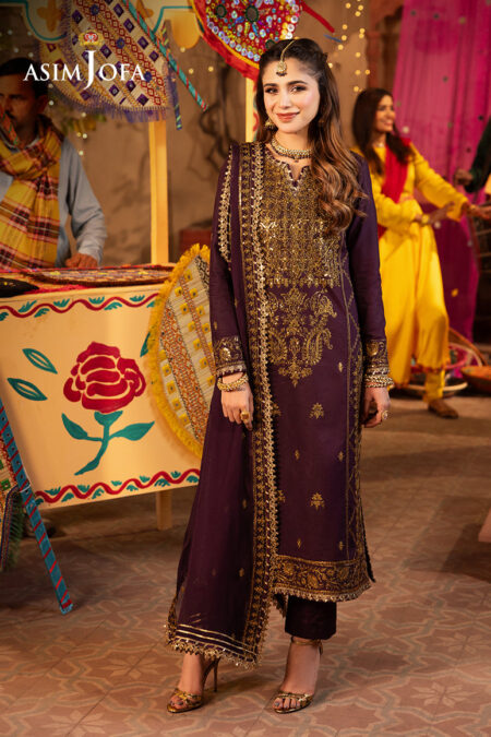 Asim Jofa Ajcd-23 Embroidered Twisted Silk 