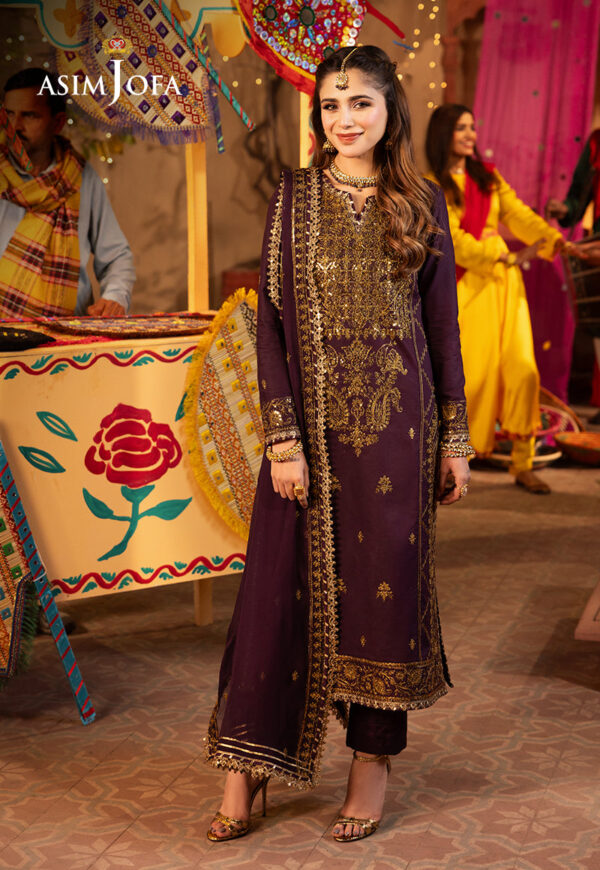 Asim Jofa Ajcd-23 Embroidered Twisted Silk