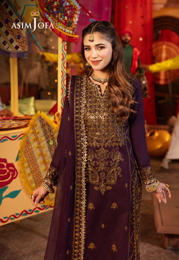 Asim Jofa Ajcd-23 Embroidered Twisted Silk