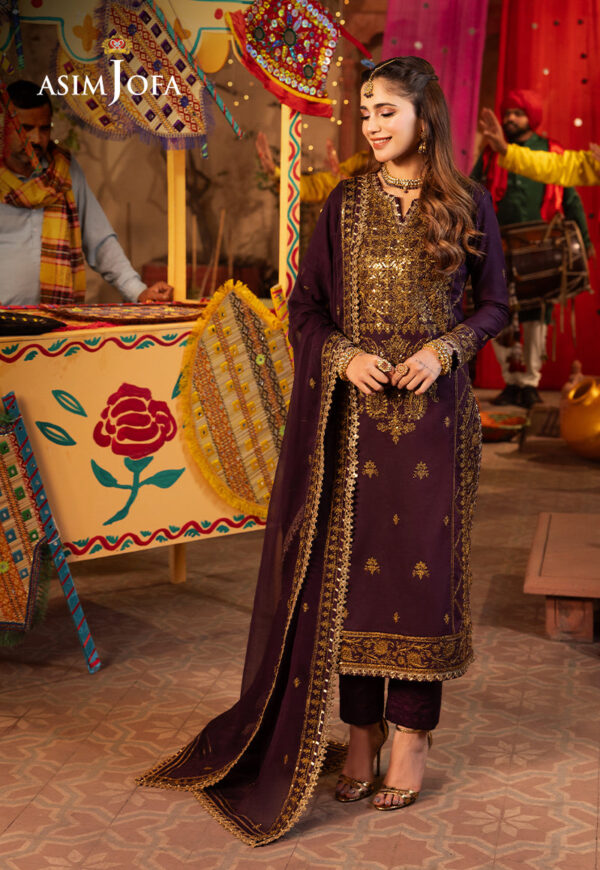 Asim Jofa Ajcd-23 Embroidered Twisted Silk