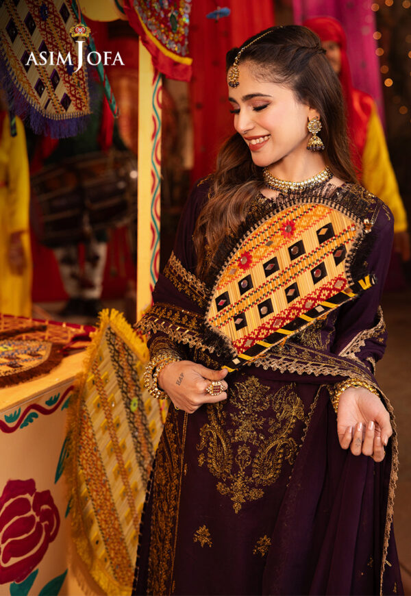 Asim Jofa Ajcd-23 Embroidered Twisted Silk