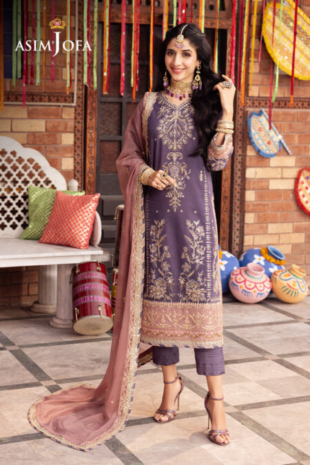 Asim Jofa Ajcd-26 Embroidered Twisted Silk 