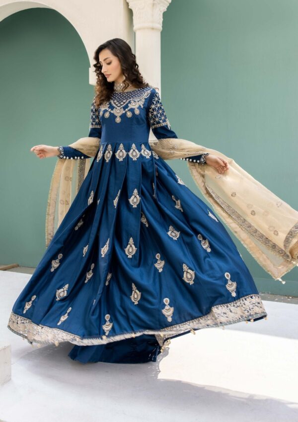 Meem Handwork Mcs 3 Blue Prism Cotton Sateen