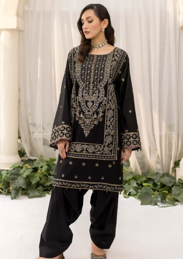 Meem Handwork Mcs 4 Black Smoke Cotton Sateen